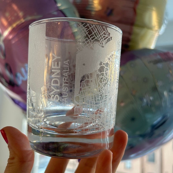 Your City Map Pint Glass | Your City | Town Personalized | Etched Glass ...