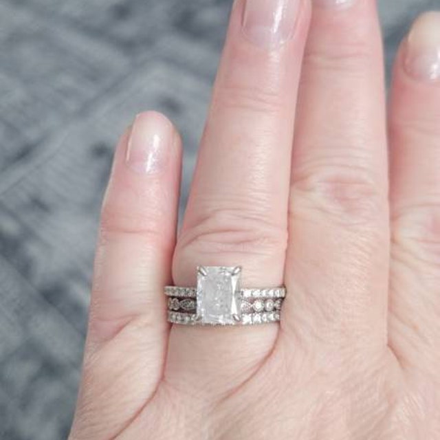 ダイヤブライド コングラ 4枚セット 4 Ctw Wedding Ring Set. Anniversary Rings. Eternity Band