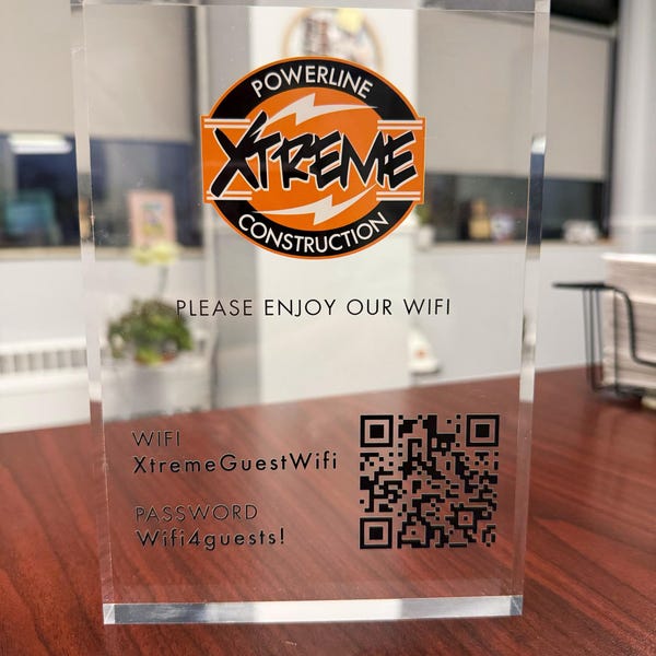 Personalized Acrylic Wifi Sign for Airbnb, Vacation Rental, Guest Room ...