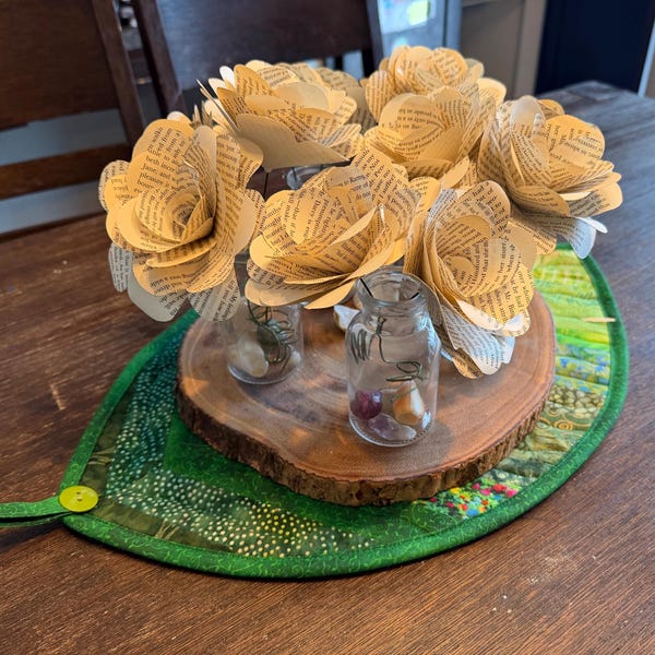 Custom Book Page Roses, Book Lover Gift, Book Flowers, Paper Flowers ...