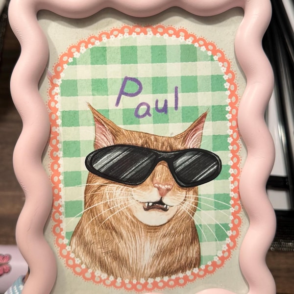 Custom Badly Drawn Pet Portrait, Personalized Cute Cat Portrait, Unique ...