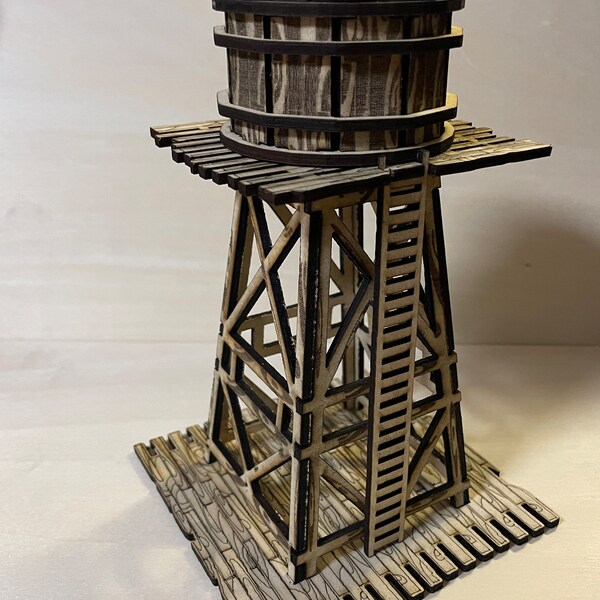 Wild West Water Tower Files for Laser Cut : 28-34mm Scale (digital ...