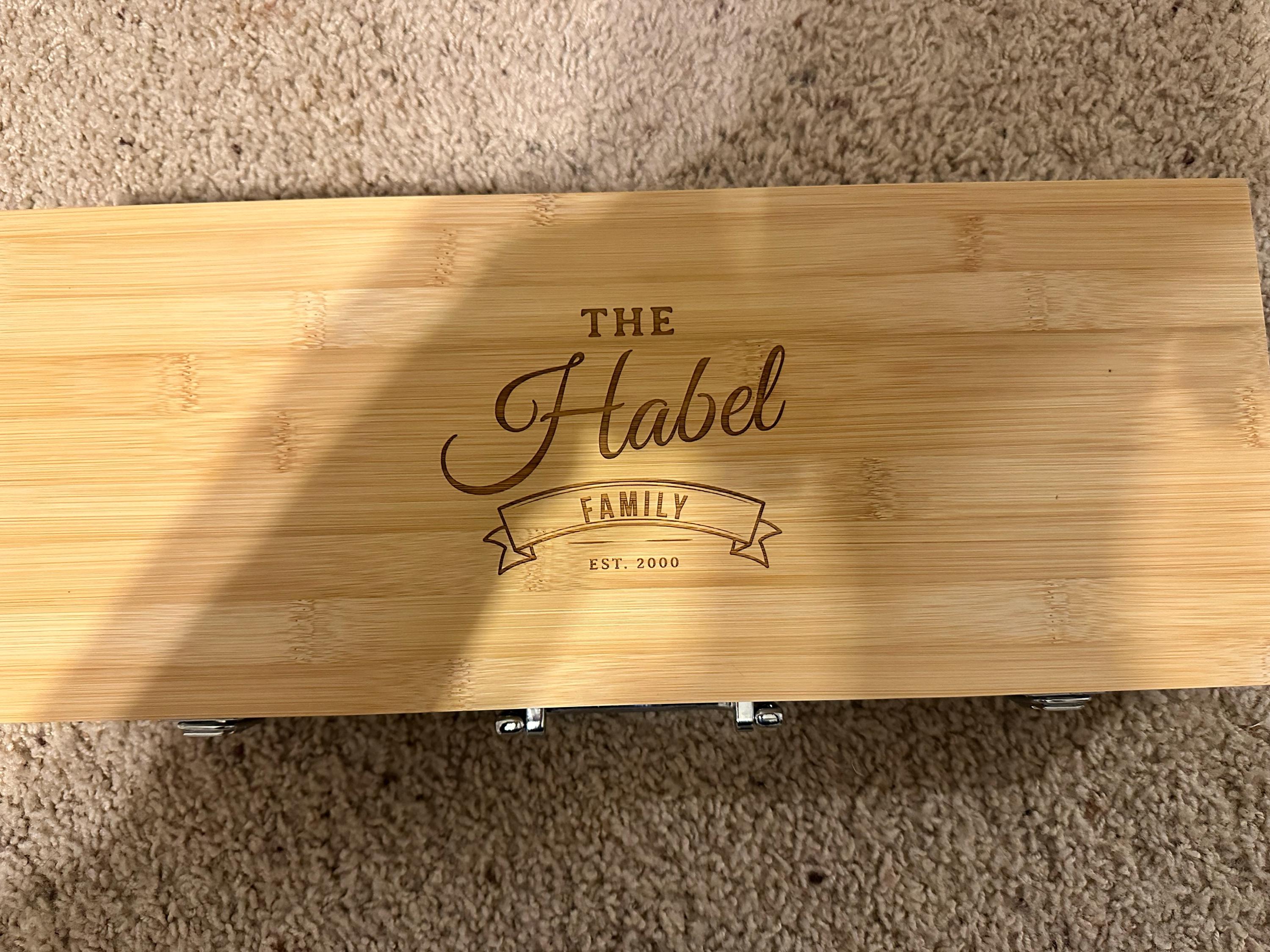Personalized Complete BBQ Grill Tool Kit Set With Wood Case - Custom Engraving