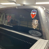 Police Stickers Skull American Flag Blue Line Decal Sticker – 3M USA Truck /Helmet/Window Graphic Blue Line Skull Decal