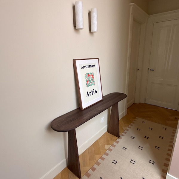 Scandi Entry Table Modern Console Table - Oak Hallway Table - Scandi Console Table ...