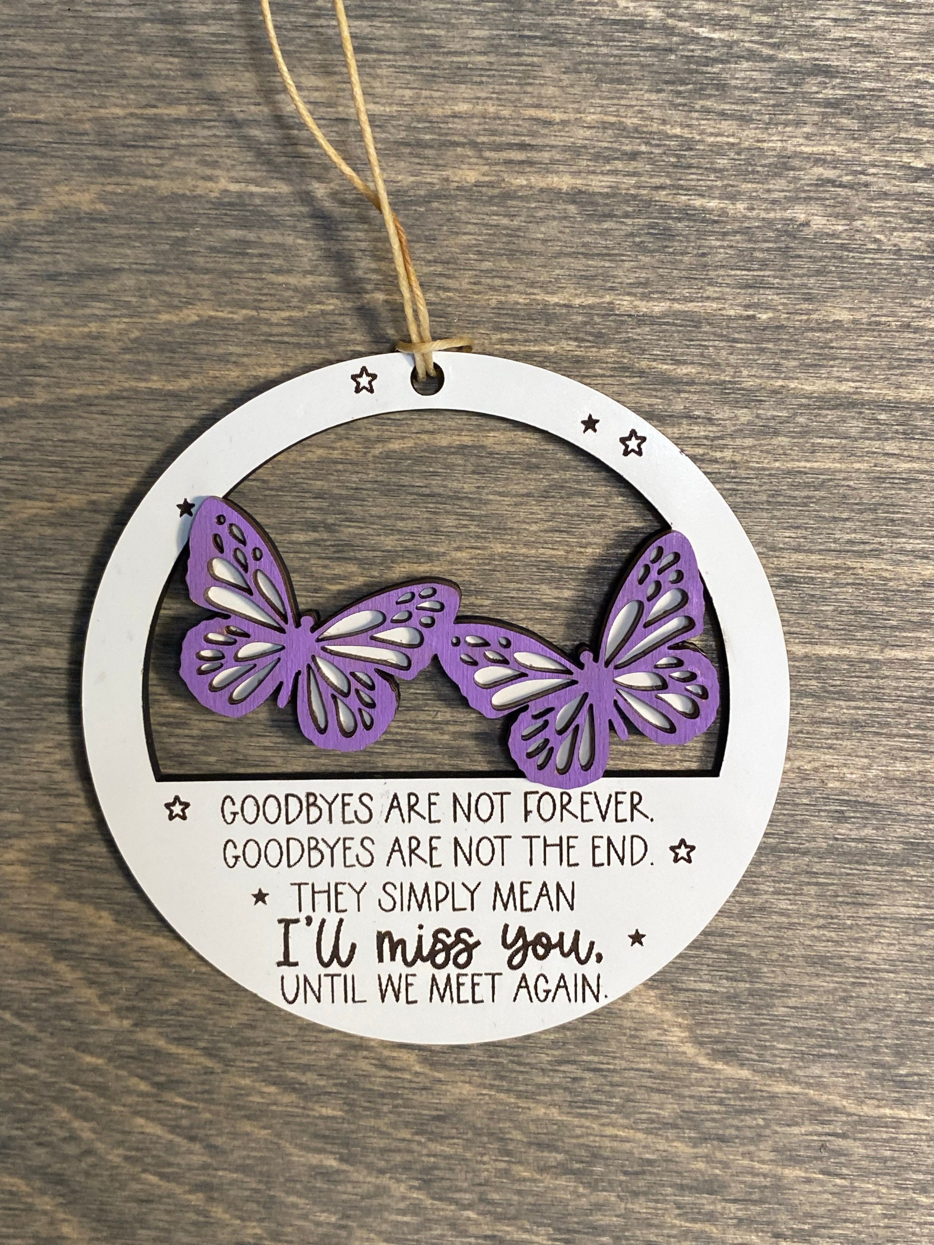 Mother’s Day Memorial Ornament SVG, Goodbyes are Not Forever Laser File, Memorial Gift Laser Cut File Lightburn and Glowforge Tested