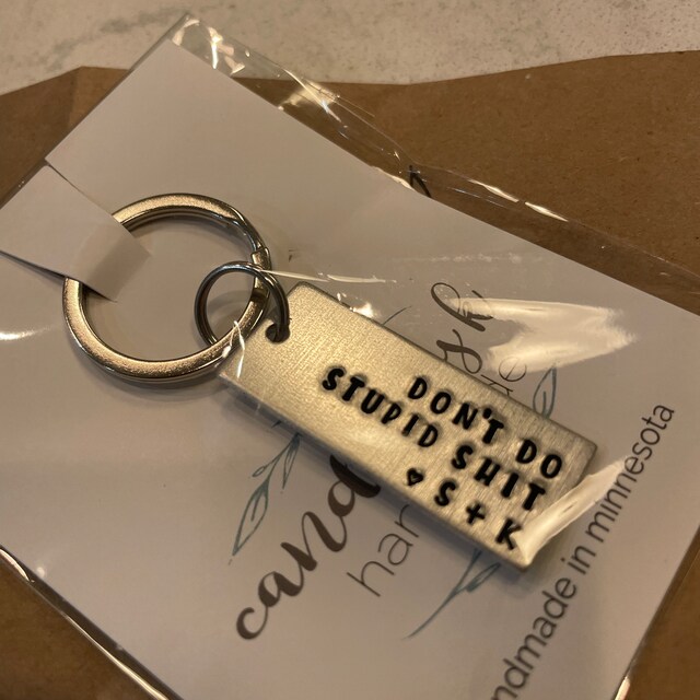 Don't Do Stupid Shit Leopard Print Keychain – A+A Custom Crafts