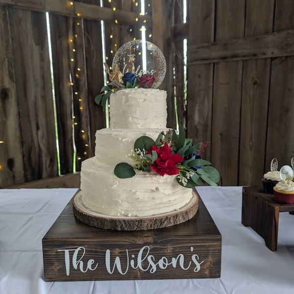 Rustic Wooden Cake Stand, Wedding Cake Stand, Centerpiece - Etsy