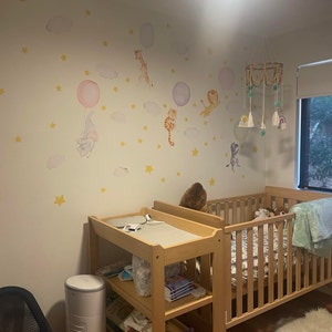 Fabric Wall Decal Dandelion Nursery Watercolour Kids Room - Etsy