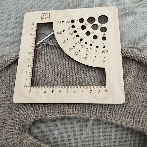 Knitting and Crochet Gauge Ruler, Measuring Frame, Personalized, Baltic ...