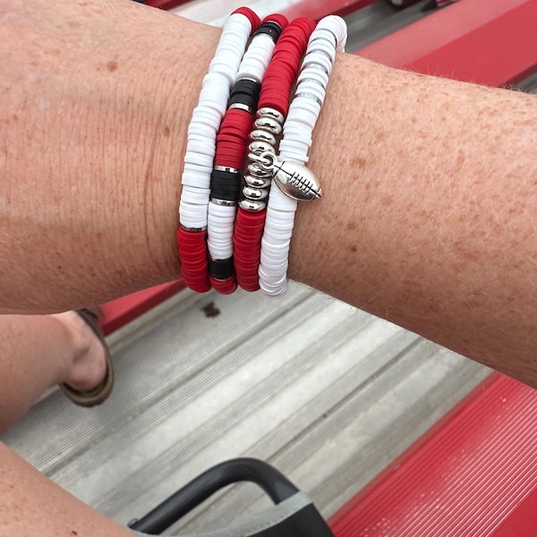 Bracelet Stack Game Day  Red + White + Blue Wholesale main image 0