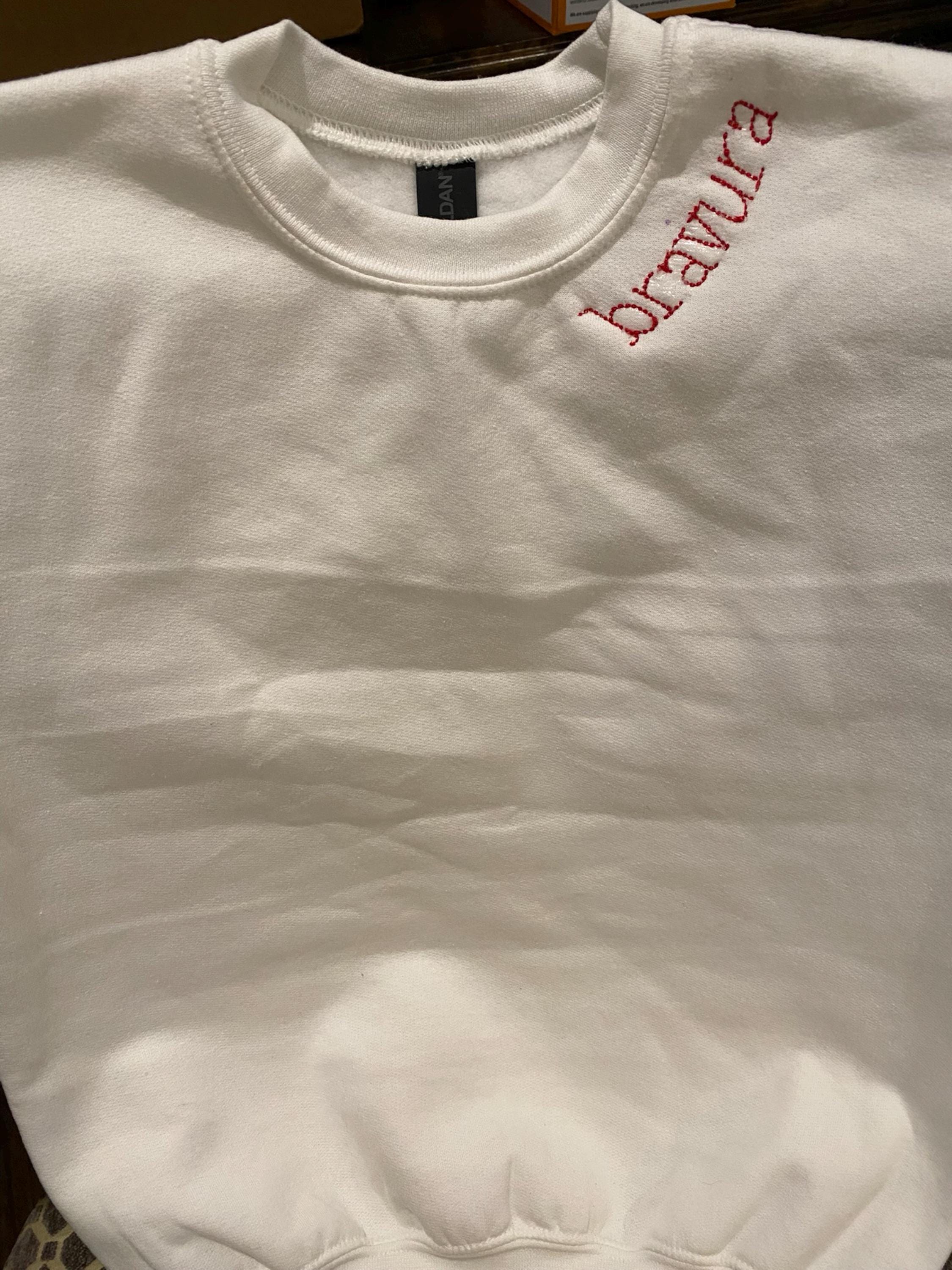 Customer project using Tiny Chain Font in Mini Sizes 0.6 up to 2 embroidery design