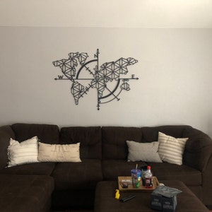 Karte Des Lebens Metall Weltkarte Metall Wand Dekor Etsy