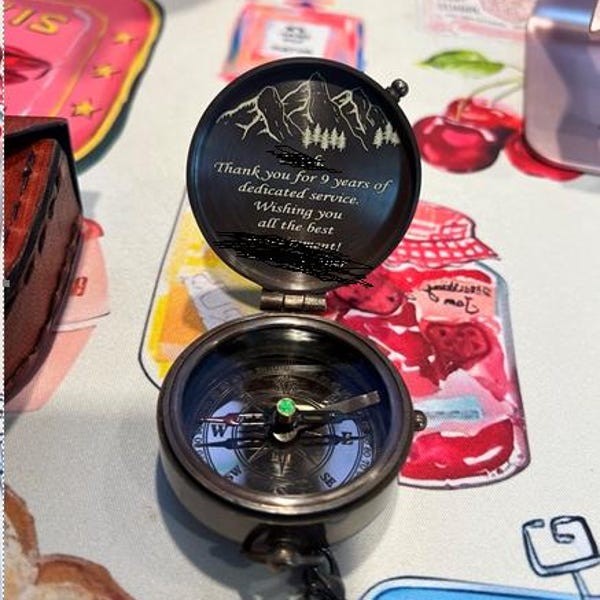 Custom Compass, Baptism Compass, God Bless You, Cross Compass ...