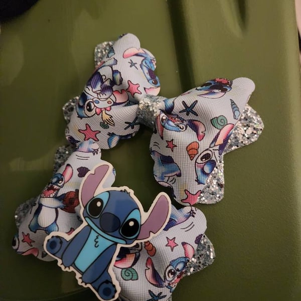 Bluey And Bingo Fabric Hair Clip, Bluey Bow, Bluey Bow For Girls, Bluey