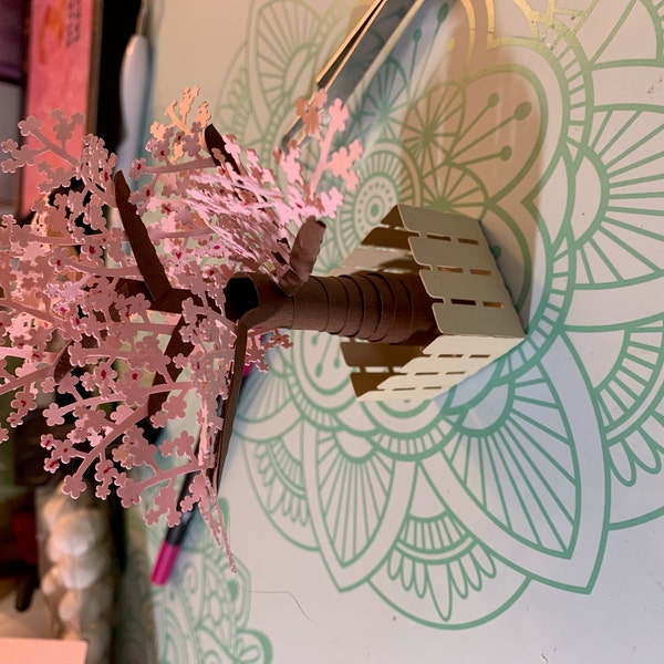 Cherry Blossom Tree Papercraft Template | Mini DIY Flower Tree for ...