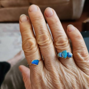 Customer photo from DIANE, Large Raw Australian Opal Stud Earrings