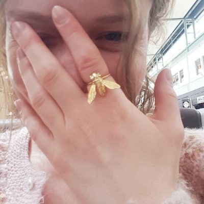 Gorgeous Gold Honeycomb Ring Handcrafted Jewelry Unique - Etsy