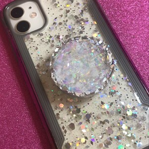 Custom Clear Minnie Mouse Pink Bow Inspired Bling Popsocket | Etsy