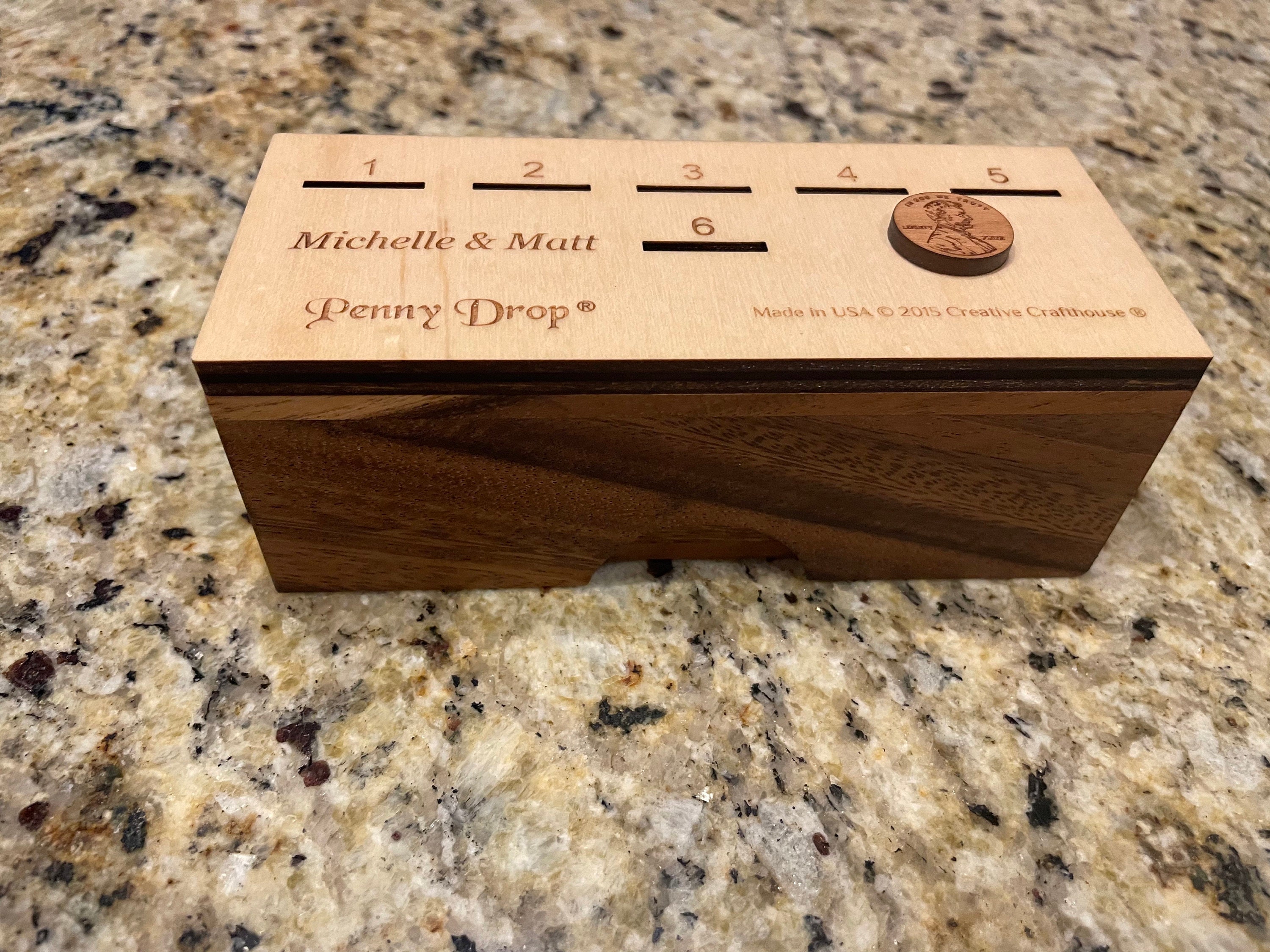 Penny Drop Game -  Size Medium - Personalizable Fun Family Game for All Ages- Funny Drinking Game to Play at the Bar