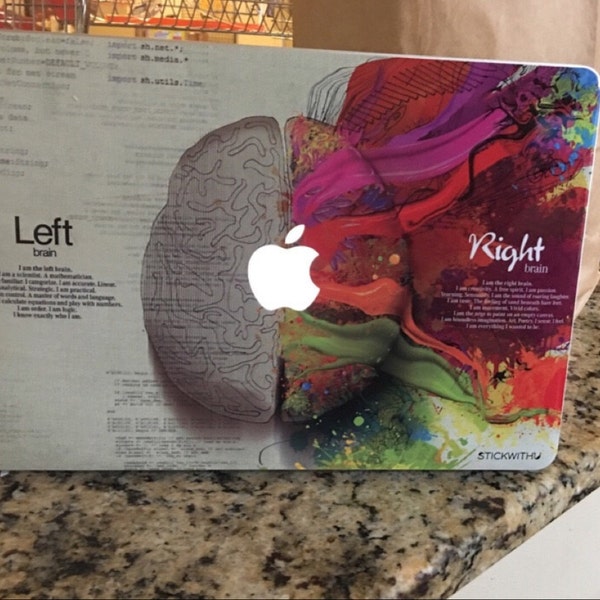Painting MacBook Skin Left Right Brain MacBook Decal MacBook Sticker ...