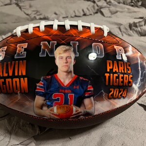 Football Theme Sponge Personalized With Two Lines of Text – The Photo Gift