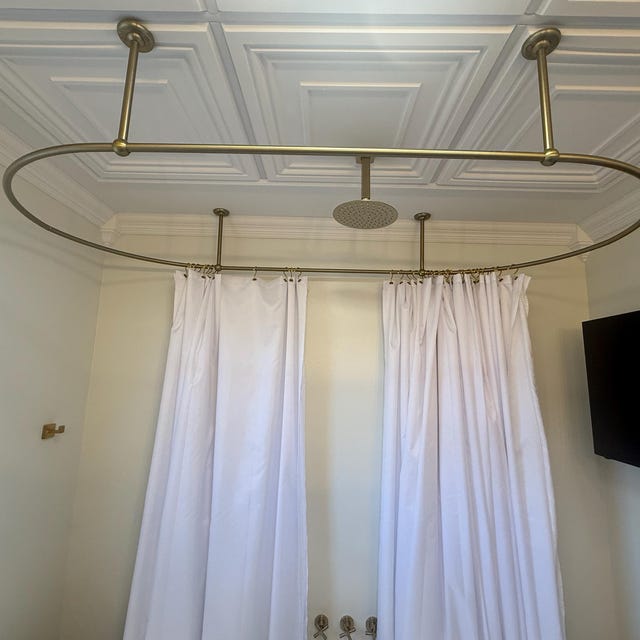 Tringle à Rideau De Douche D'Angle L 60-138 Cm - ABtool Inox Noir - Fixation Murale Pour Baignoire