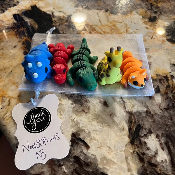 3D Printed Fidget Animals, Fidget Pets, Interactive Toys, Articulated ...