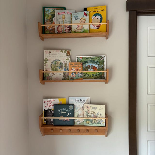 montessori ikea spice rack baby books