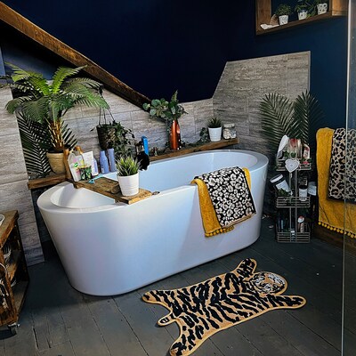 Quirky Tiger Bath Mat Bathroom Rug 50cmx80cm Cotton - Etsy