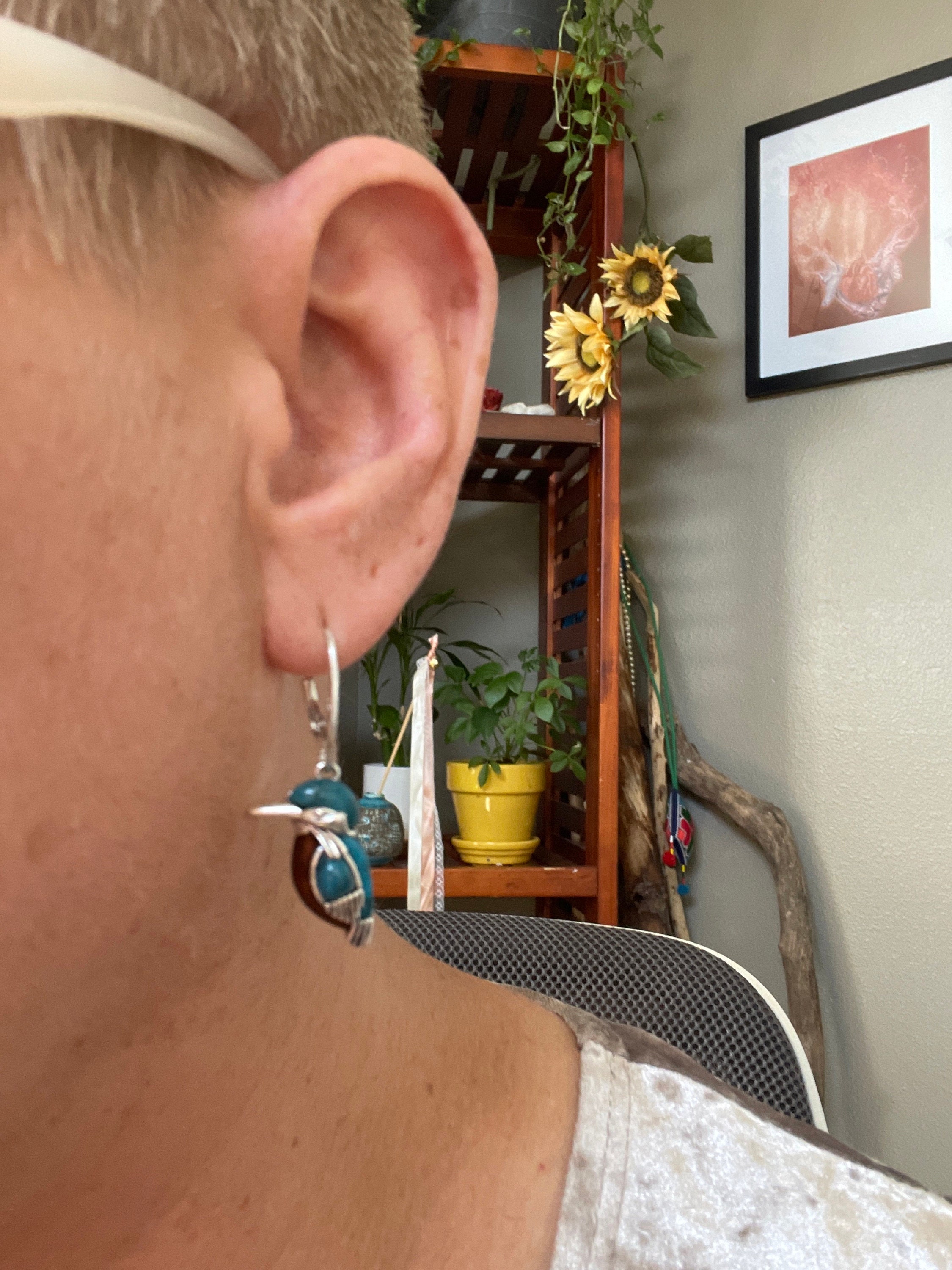 Hummingbird earrings Nature inspired, fairycore, bird earrings, hummingbird jewelry, fairy earrings, botanical earrings, Statement Earrings