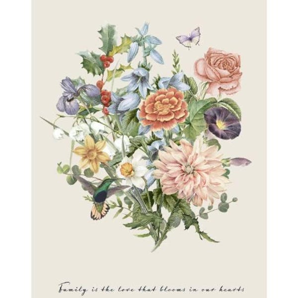 Birth Flower Watercolor Print