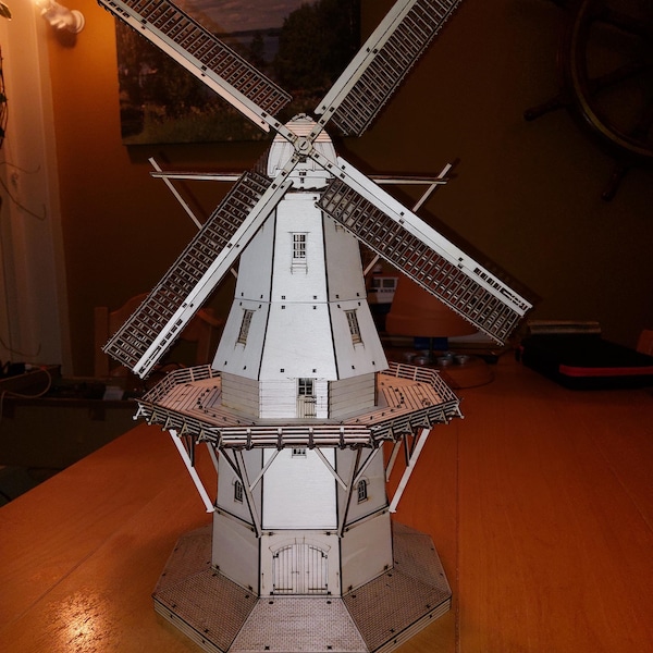 Dutch Windmill 1:50 Scale Laser Cut File (SVG DXF) - Etsy