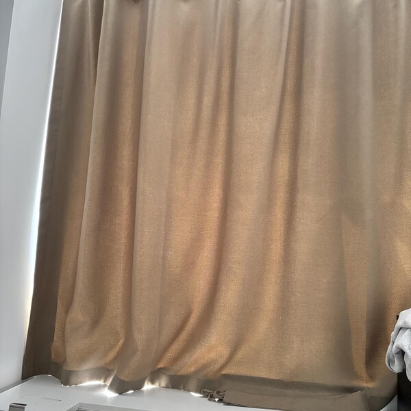 Macro Linen Wide Taped Lined Curtain main image 1