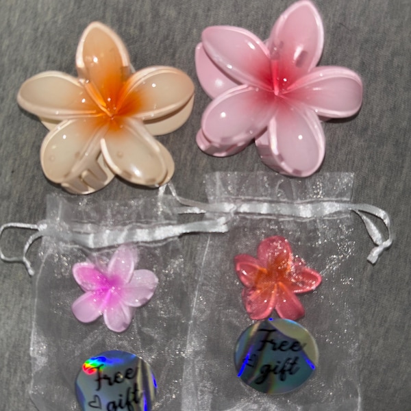 Hibiscus Flower Claw Clip