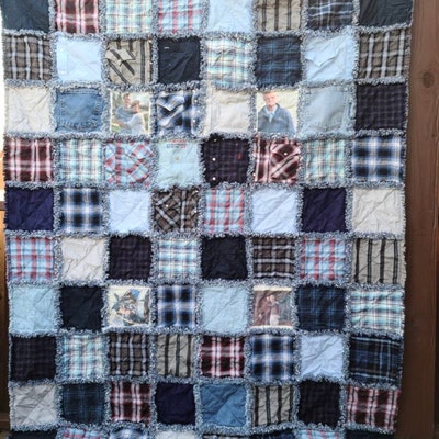 Keepsake Memory Quilt, With or Without Photos, Memorial Quilt Made With ...