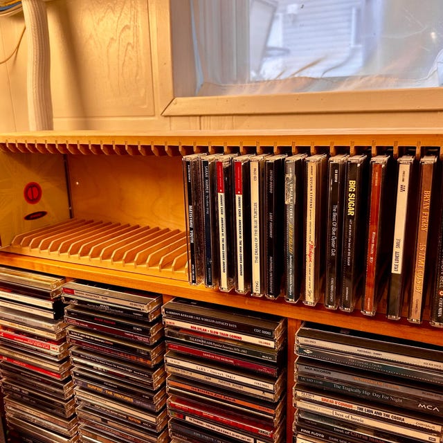 Vintage 80s - Ikea Boalt CD Rack, Wooden Storage Rack, Storage