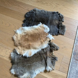 1 Pcs Natural Color Rabbit Fur Pelts Craft Grade Assorted - Etsy