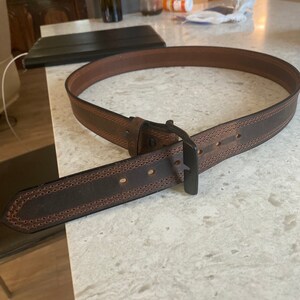 1.5 Antique Chocolate Leather Belt Handmade Belt - Etsy