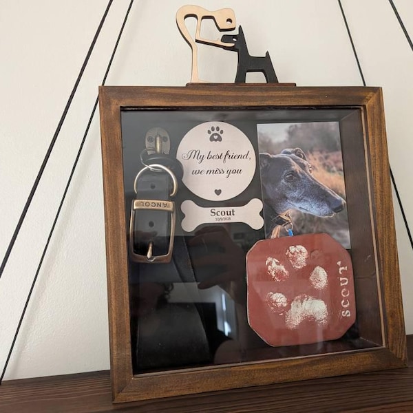 Pet Memorial Shadowbox, Dog Condolence Gifts, Pet Loss Sympathy Gifts ...