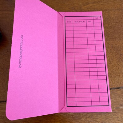Money Envelope, Debit Card Balance Tracker, Receipt Holder, Stocking ...