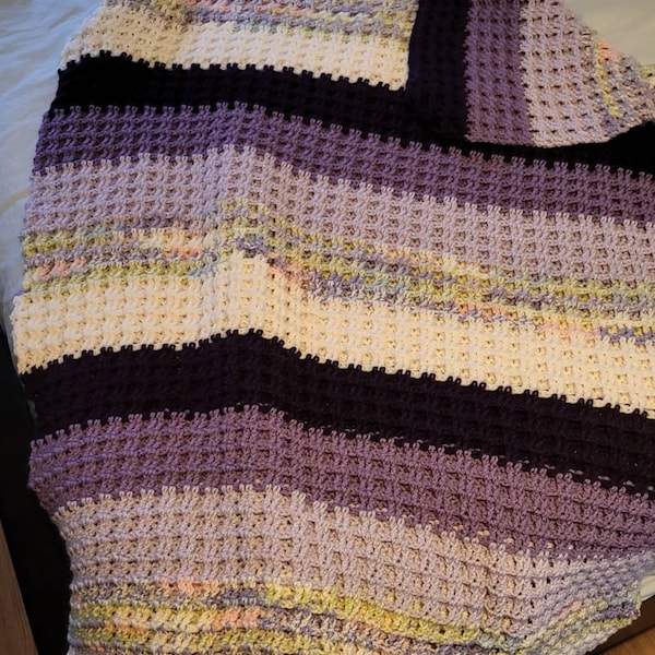 CROCHET PATTERN Crochet Me A River Throw - Make to Any Size - PDF ...