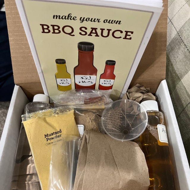 BBQ SAUCE Making DIY Kit Great Gift for Grill Enthusiasts Carolina Style  Barbeque, Kansas City Tomato Base, & Tangy Mustard Sauce 