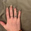Dual Cross Zircon Ring - Minimalist Copper Band
