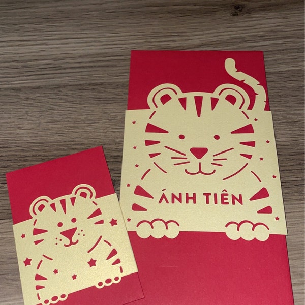 2022 Personalized Red Envelopes, Year of the TIGER, Lunar New Year Gift ...