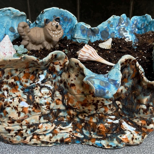 Handmade Ceramic Succulent Planter ~ the Tamara Piece - Etsy - Textured Ceramic Planters For Succulent Planters