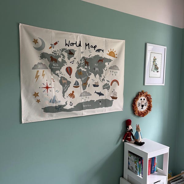 Counting Print, Children's Number Chart, Nursery Decor, Perfect