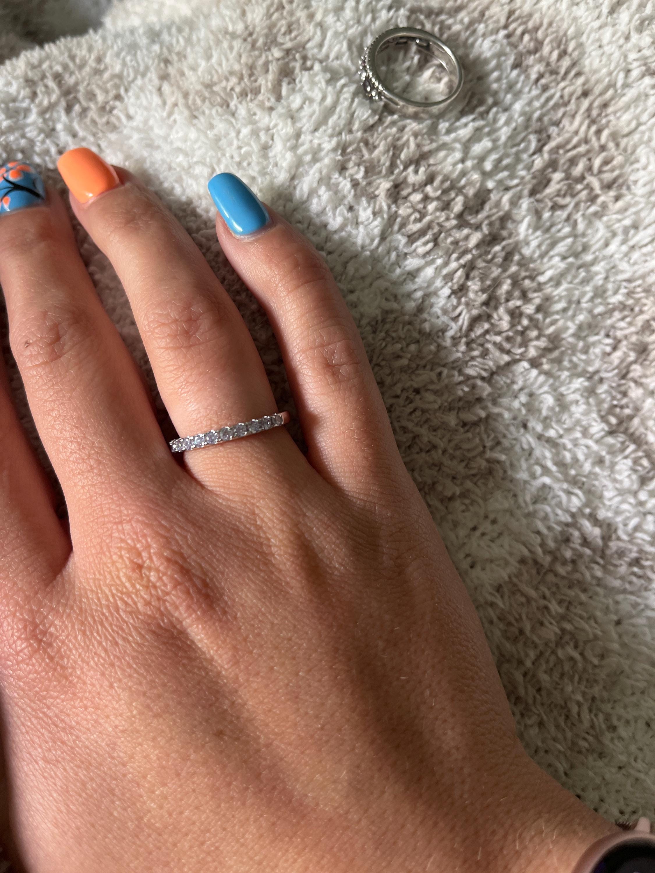 Birthstone Band Ring - Half Eternity Ring - Wedding Ring - Everyday Ring - Stacking Ring - Dainty Ring - Minimalist Ring - BREANNA RING