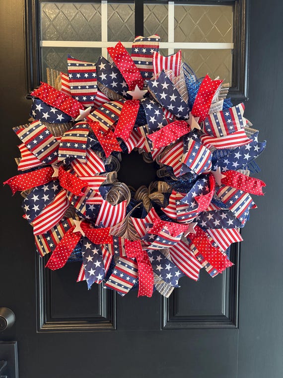 Wreath from Russell Wreaths photographed at home by Charlene