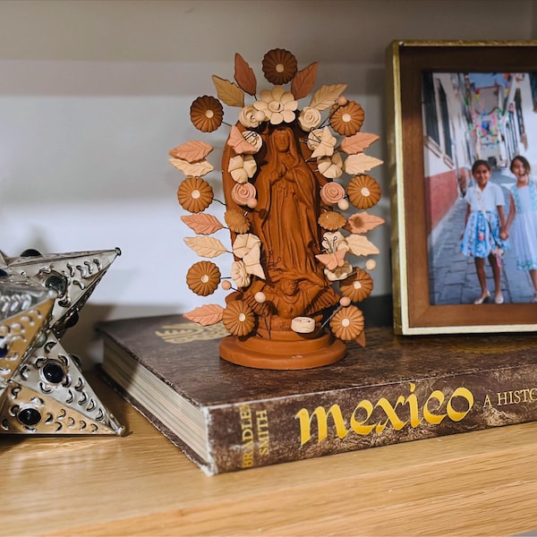 Clay Tree of Life with Mexican Folk Art Theme Fine Pottery, Signed.